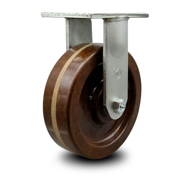 12 Inch Extra Heavy Duty High Temp Phenolic Wheel Rigid Top Plate Caster SCC